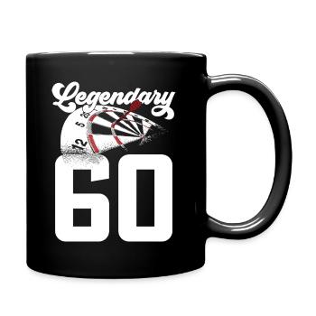 LEGENDARY 60. GEBURTSTAG DARTS LEGENDE 1961 - Tasse einfarbig - Schwarz - Rechts