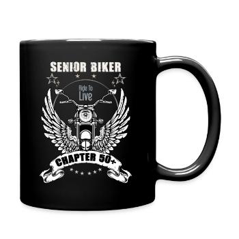 4 - senior biker 4.png - Mug uni - noir - Droite