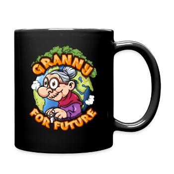 Granny for Future - Tasse einfarbig - Schwarz - Rechts