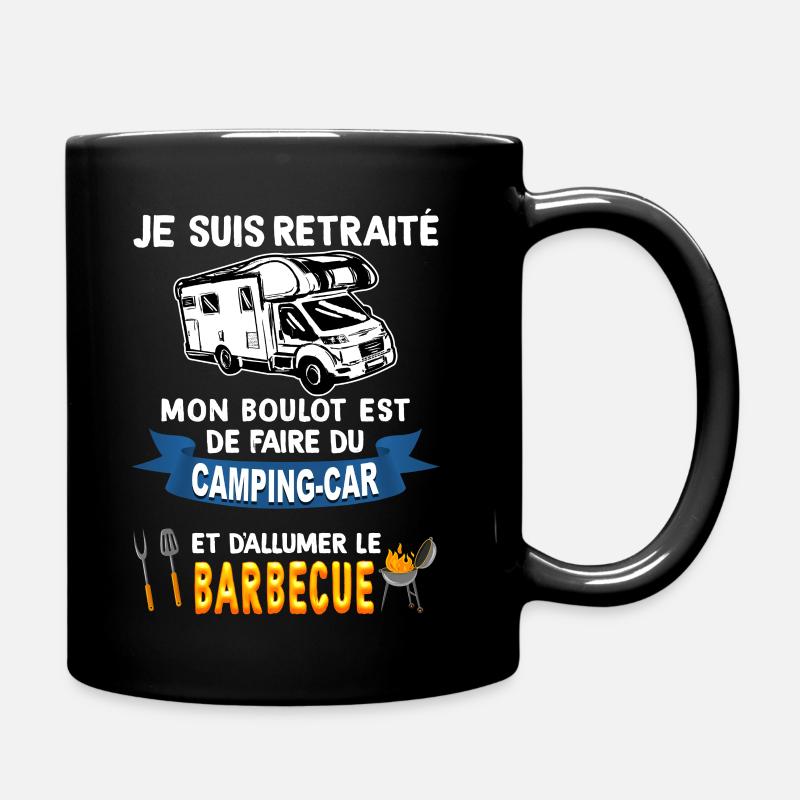 Camping-car boulot barbecue - Mug uni - noir