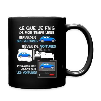 Voiture humour cadeau drôle papa mécanicien - Mug uni - noir - Droite