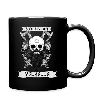 Rendez-vous à valhalla - Mug uni - noir - Droite