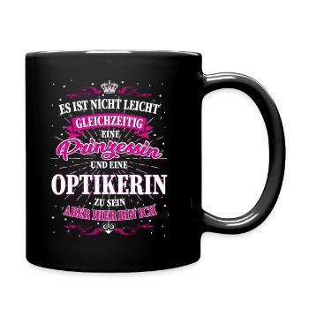 Optikerin und Prinzessin T-Shirt - Tasse einfarbig - Schwarz - Rechts