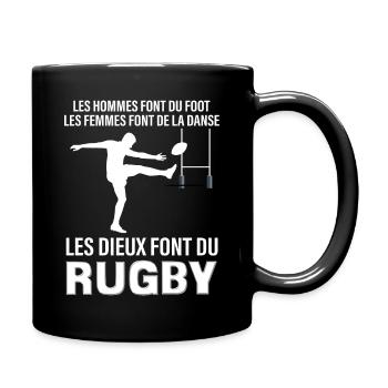 Rugby les dieux du stade - Mug uni - noir - Droite