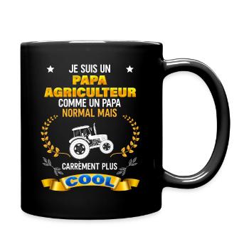 Papa agriculteur le plus cool du monde - Mug uni - noir - Droite