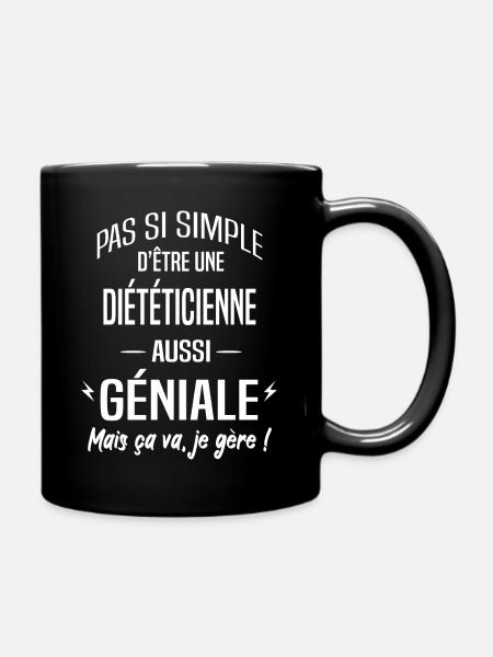 Diététicienne - Mug uni - noir