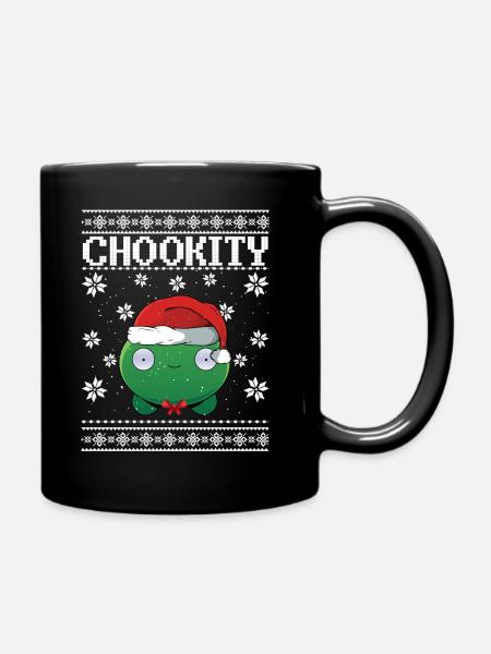 Gâteau de lune Chookity Noël moche - Mug uni - noir