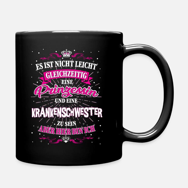 Krankenschwester und Prinzessin T-Shirt - Tasse einfarbig - Schwarz