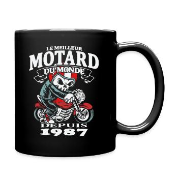 Le meilleur motard du monde depuis 1987 - Mug uni - noir - Droite