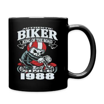 Biker seit 1988 - Tasse einfarbig - Schwarz - Rechts