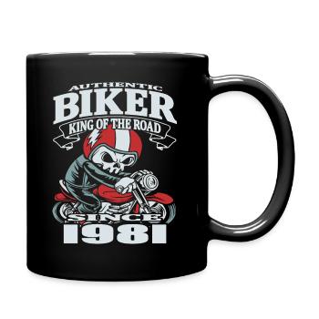 Biker seit 1981 - Tasse einfarbig - Schwarz - Rechts