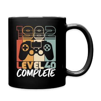 40 Anniversaire Naissance 1982 Niveau 40 Complet - Mug uni - noir - Droite