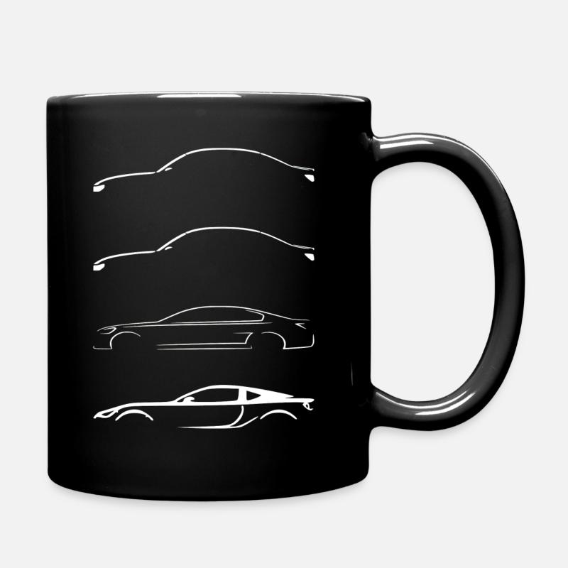 Auto Silhouette Sportwagen Design - Tasse einfarbig - Schwarz