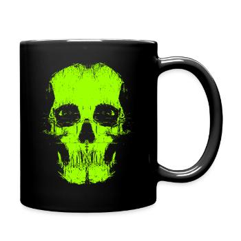 Psycho Glitch Skull - Tasse einfarbig - Schwarz - Rechts