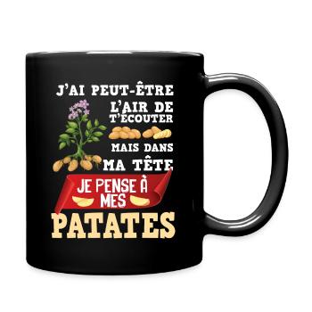 Agriculteur Patate Humour Pomme De Terre - Mug uni - noir - Droite