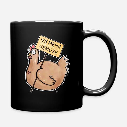 Iss mehr Gemüse Huhn - Tasse einfarbig
