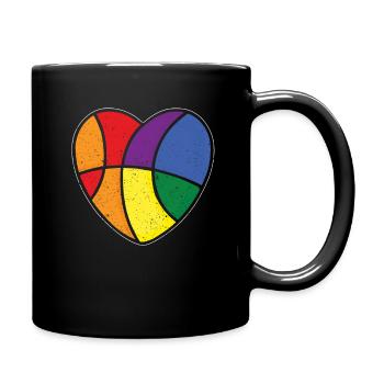 Rainbow Basketball Gay Pride LGBT Pride Month - Tasse einfarbig - Schwarz - Rechts