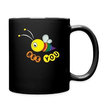 Rainbow Bee Love Gay Pride LGBT Pride Month - Tasse einfarbig - Schwarz - Rechts