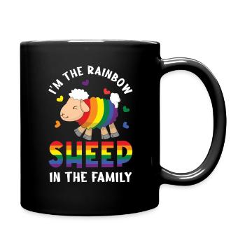 Rainbow Sheep Family Gay Pride LGBT Pride Month - Tasse einfarbig - Schwarz - Rechts