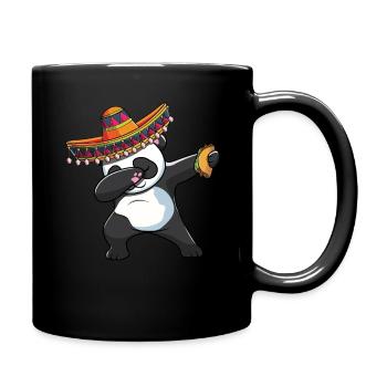 Dabbing Panda Mexican Mexico Happy Cinco De Mayo - Tasse einfarbig - Schwarz - Rechts