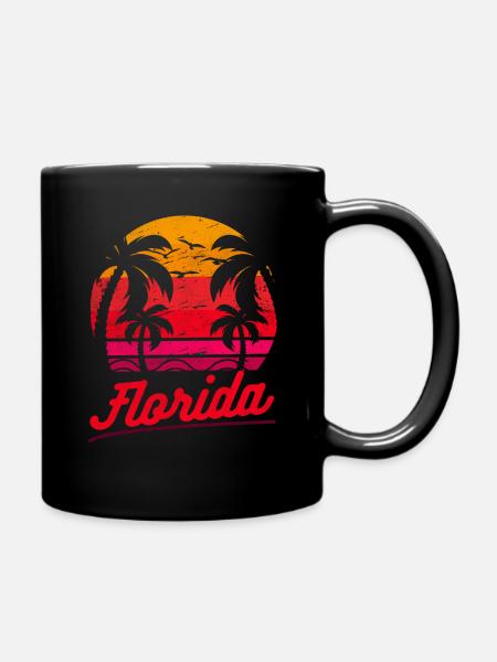 Florida Vacation Surf Beach Tropical Summer - Tasse einfarbig - Schwarz