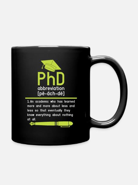 Définition Doctorat Diplôme Doctorat Diplômé - Mug uni - noir