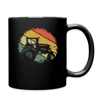 Retro Vintage Farm Farmer Rancher Tracteur - Mug uni - noir - Droite