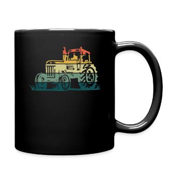 Farm Farmer Rancher Retro Vintage Tracteur - Mug uni - noir - Droite
