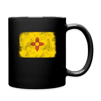 America US Flag Distressed State Flag New Mexico - Tasse einfarbig - Schwarz - Rechts