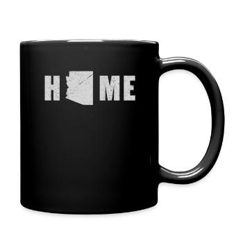 Carte terrestre Amérique Drapeau de l’État américain Accueil Arizona - Mug uni - noir - Droite