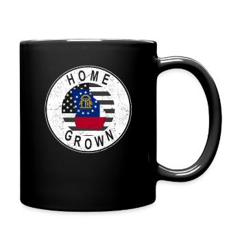 Carte terrestre Amérique Drapeau américain Géorgie cultivée à la maison - Mug uni - noir - Droite