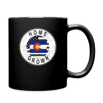 Land Map America US Flag Home Grown Colorado - Full Colour Mug - black - Right