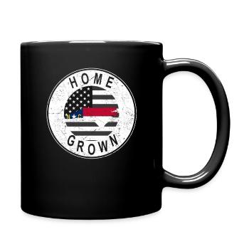 Land Map America US Flag Home Grown North Carolina - Tasse einfarbig - Schwarz - Rechts