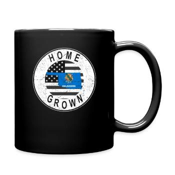 Land Map America US Flag Home Grown Oklahoma - Tasse einfarbig - Schwarz - Rechts