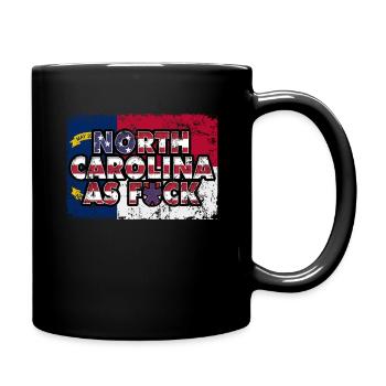 America US Flag State Flag North Carolina - Tasse einfarbig - Schwarz - Rechts