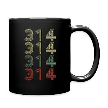 Retro America State Flag Area Code Missouri - Full Colour Mug - black - Right