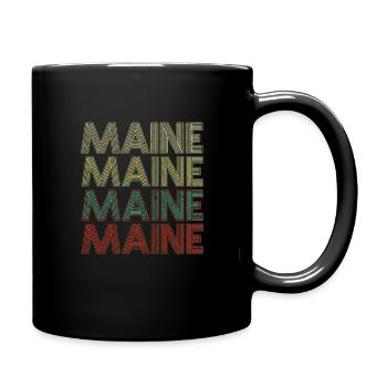 Retro America State Flag Vintage Maine - Tasse einfarbig - Schwarz - Rechts