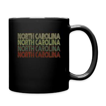 Retro America State Flag Vintage North Carolina - Tasse einfarbig - Schwarz - Rechts