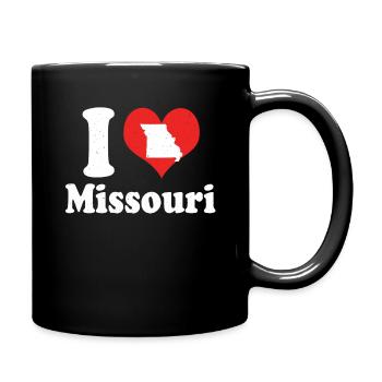 America Citizen US State Love I Heart Missouri - Full Colour Mug - black - Right