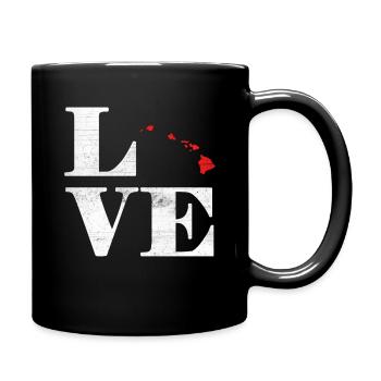 Fière Amérique Carte terrestre de l’État Amour Hawaii - Mug uni - noir - Droite