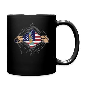 Rip Reveal America State Flag Delaware - Tasse einfarbig - Schwarz - Rechts