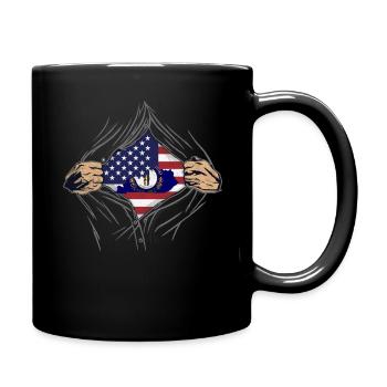Rip Reveal America State Flag Kentucky - Tasse einfarbig - Schwarz - Rechts