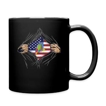 Rip Reveal America State Flag Maine - Full Colour Mug - black - Right