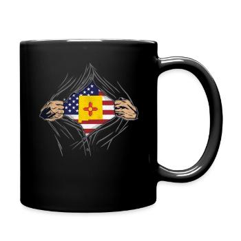 Rip Reveal America State Flag New Mexico - Tasse einfarbig - Schwarz - Rechts