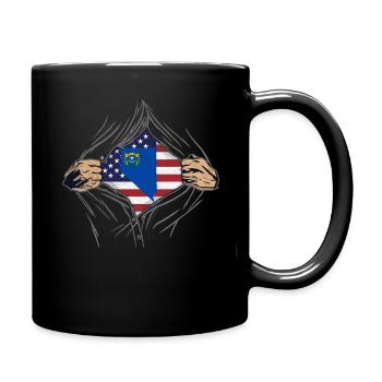 Rip Reveal America State Flag Nevada - Tasse einfarbig - Schwarz - Rechts