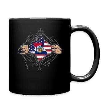 Rip Reveal America State Flag Missouri - Full Colour Mug - black - Right