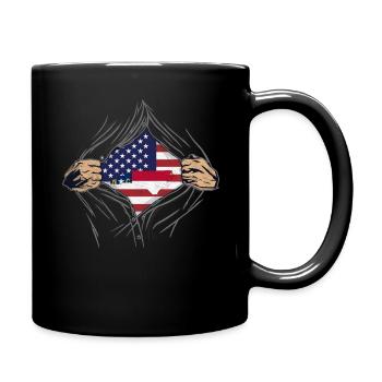 Rip Reveal America State Flag North Carolina - Tasse einfarbig - Schwarz - Rechts