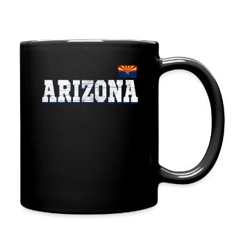 State Name America State Flag Arizona - Tasse einfarbig - Schwarz - Rechts