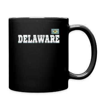 State Name America State Flag Delaware - Tasse einfarbig - Schwarz - Rechts
