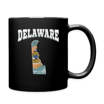 US America State Flag Land Map Delaware - Tasse einfarbig - Schwarz - Rechts